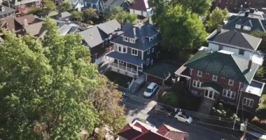Aerial of Home, Surround Buildings ve NYC View, North Bergen, New Jersey