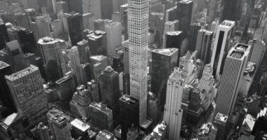 Manhattan, NYC 'deki 432 Park Avenue Binası Havalimanı.
