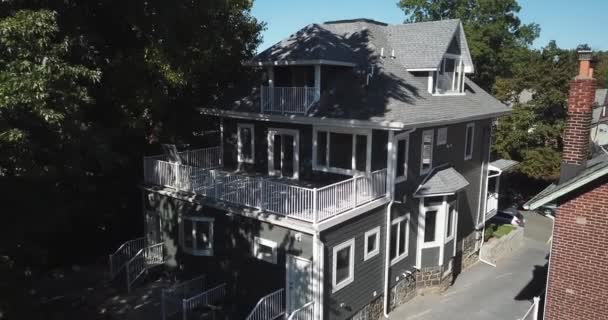 Aerial Home Surrounding Buildings Nyc View North Bergen New Jersey — Vídeo de Stock