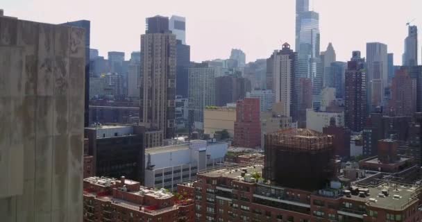 Aerial Dari 432 Park Avenue Building Midtown Manhattan Nyc — Stok Video