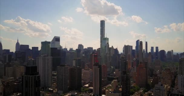 Воздушная Часть Здания 432 Park Avenue Центре Манхэттена Нью Йорк — стоковое видео