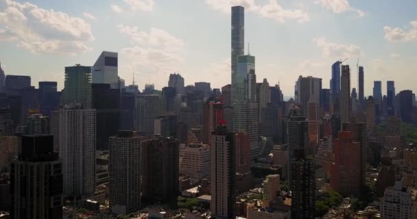 Aerial 432 Park Avenue Building Midtown Manhattan Nyc — Video Stock