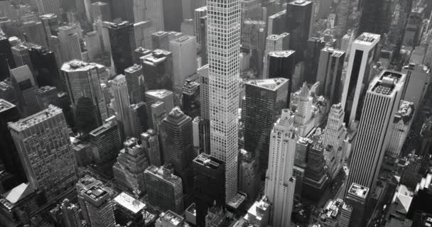 Aerial 432 Park Avenue Building Midtown Manhattan Nyc — Video Stock