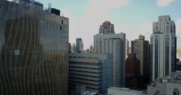 Aerial Commercial Buildings Upper East Side New York City — Stockvideo