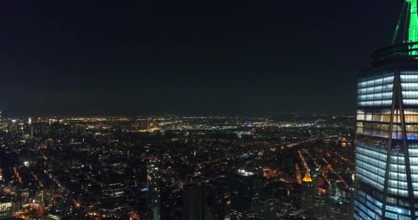 Aerial Footage One World Trade Center New York City — стоковое видео