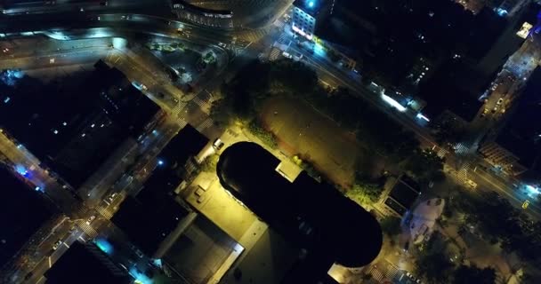 Aerial Footage Chinatown Night Nyc — Vídeo de Stock