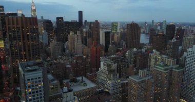 Şehir merkezinin hava görüntüsü New York City Skyline