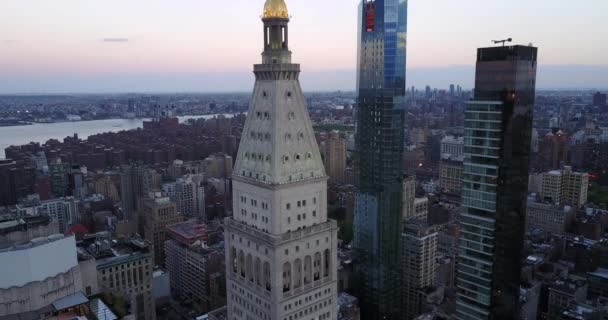 Metropolitan Yaşam Saati Kulesi Flatiron Bölgesi New York — Stok video