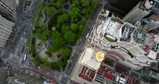 Aerial Footage Madison Square Park New York City — Stock Video