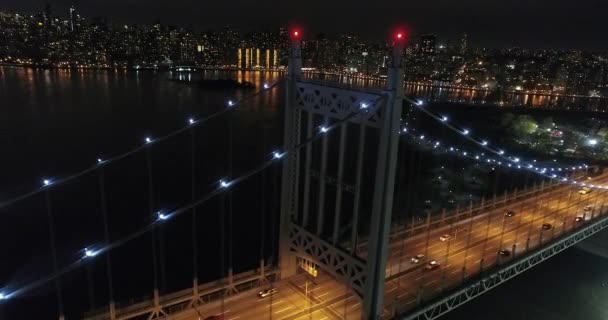 Aerial Footage Robert Kennedy Bridge New York City — Vídeo de Stock