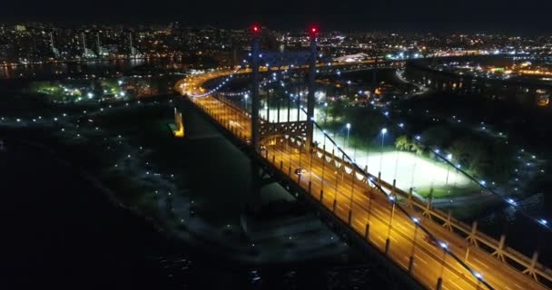 Aerial Footage Robert Kennedy Bridge New York City — 비디오