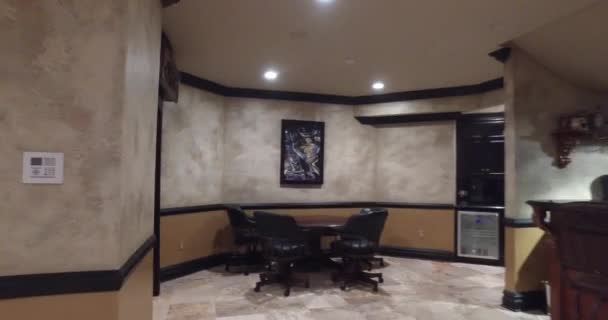Footage Finished Basement New Jersey Mansion — Wideo stockowe
