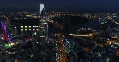 Bangkok, Tayland 'ın gece manzarası