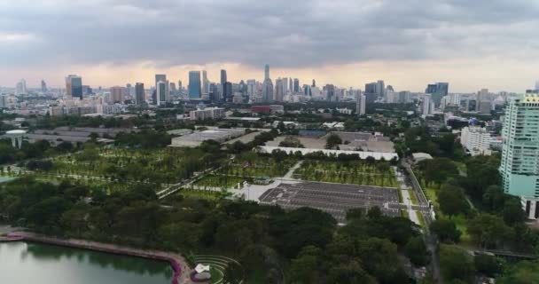 Aerial Footage Bangkok Thailand Horizon — стоковое видео