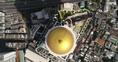 Bangkok, Tayland 'daki Devlet Kulesinin Hava Görüntüsü