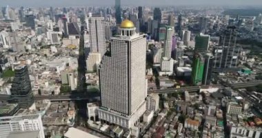 Bangkok, Tayland 'daki Devlet Kulesinin Hava Görüntüsü