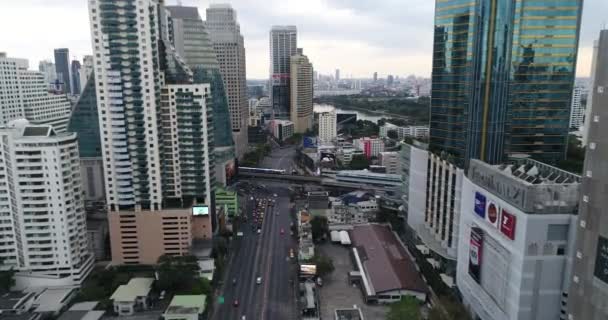 Bangkok Tayland Sokaklar Hava Görüntüsü — Stok video