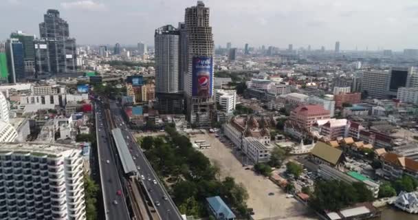 Αεροφωτογραφία Της Μπανγκόκ Ταϊλάνδη — Αρχείο Βίντεο