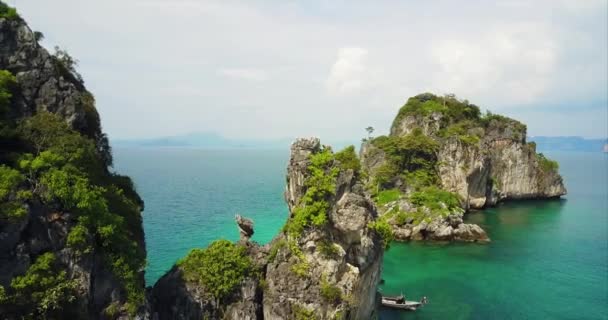 Szimilán Szigetek Légi Felvételei Thaiföld — Stock videók