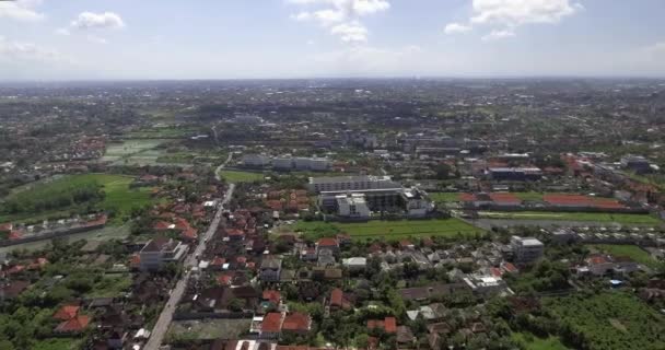 Aerial Footage Beach Town Bali Indonesia — Wideo stockowe