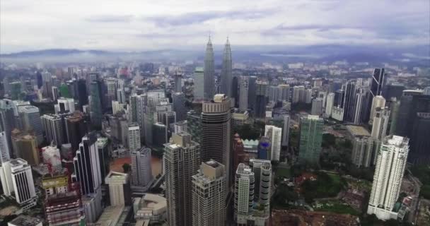 Luftaufnahme Der Skyline Von Kuala Lumpur Malaysia — Stockvideo