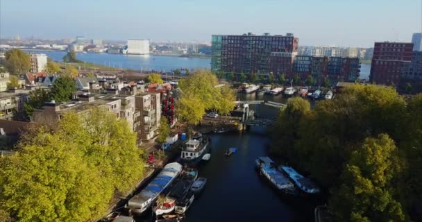 アムステルダムの空中映像 オランダ — ストック動画