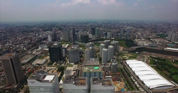 日本横滨的空中低空飞行 — 图库视频影像