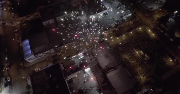 Bronx Μετρό Εναέρια Νύχτα — Αρχείο Βίντεο