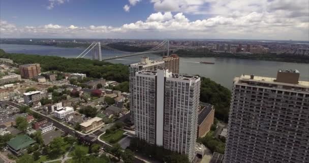 Aérien Fort Lee Englewood Cliffs Highline — Video