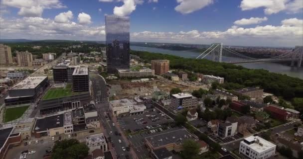 Aérien Fort Lee Englewood Cliffs Highline — Video