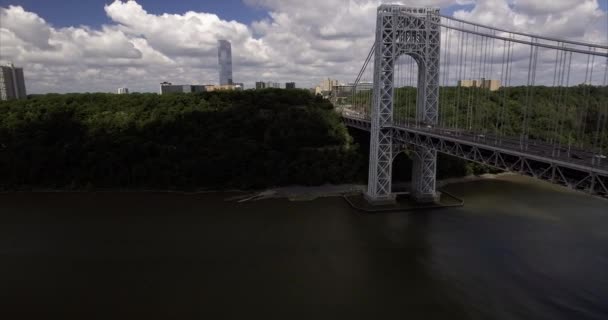 George Washington Bridge Aerial 2016 — Video Stock