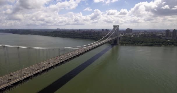 George Washington Bridge Aerial 2016 — Vídeo de stock