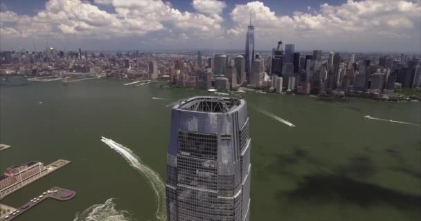 ニュージャージー州ジャージーシティの空中 — ストック動画