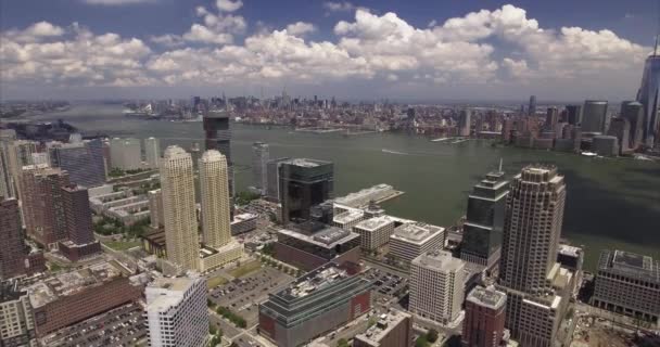 Aerial Jersey City New Jersey — Stock video