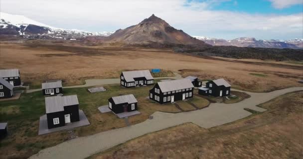 Vue Aérienne Sur Montagne Islande — Video