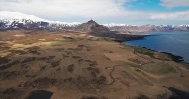 Вид Горы Воздуха Исландии — стоковое видео