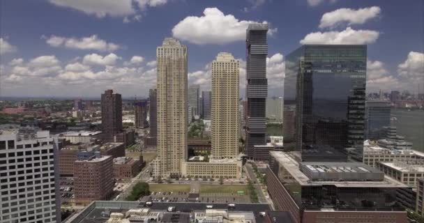 ニュージャージー州ジャージーシティの空中 — ストック動画