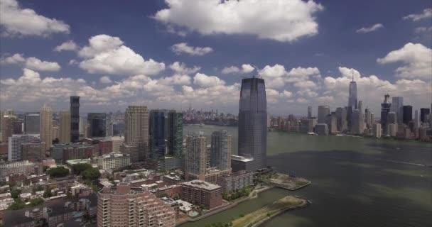 Aerial Jersey City New Jersey — Stock video