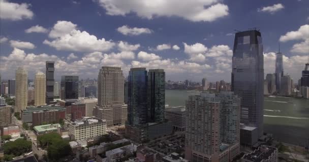 Aerial Jersey City New Jersey — Stock Video