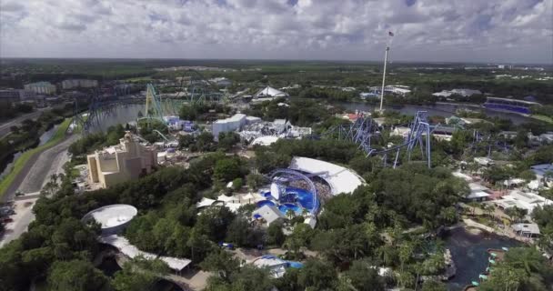 Aerial Seaworld Orlando Florida — Stock Video