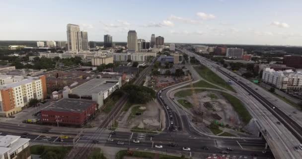 Aerial Downtown Orlando Florida — Stock Video