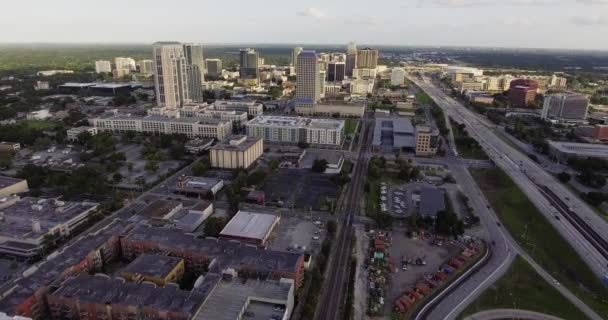 Vue Aérienne Centre Ville Orlando Floride — Video