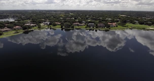 Воздушные Виды Уиндермира Флориде Облачный День — стоковое видео