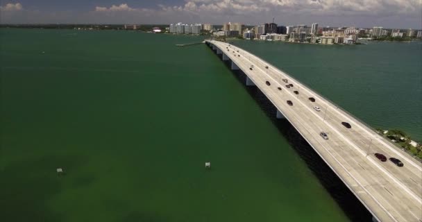 Аэропорт Зданий Мостов Лидо Сарасота Флорида — стоковое видео