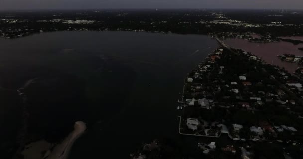 Aérea Isla Crepúsculo Lido Clave Sarasota Florida — Vídeos de Stock