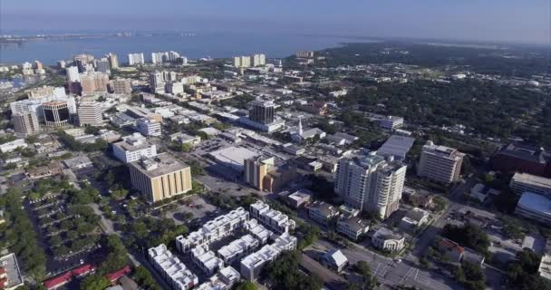Aerial Sarasota Historic Downtown District — стокове відео