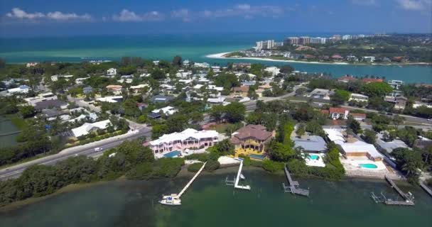 Letecký Ostrov Lido Key Sarasotě Florida — Stock video