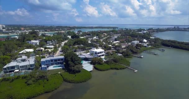 Εναέρια Του Νησιού Lido Key Στη Σαρασότα Της Φλόριντα — Αρχείο Βίντεο