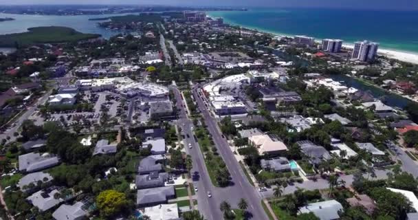 Luchtfoto Van Lido Key Homes Sarasota Florida — Stockvideo