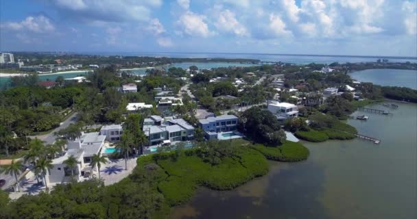 Εναέρια Του Lido Key Homes Στη Σαρασότα Της Φλόριντα — Αρχείο Βίντεο